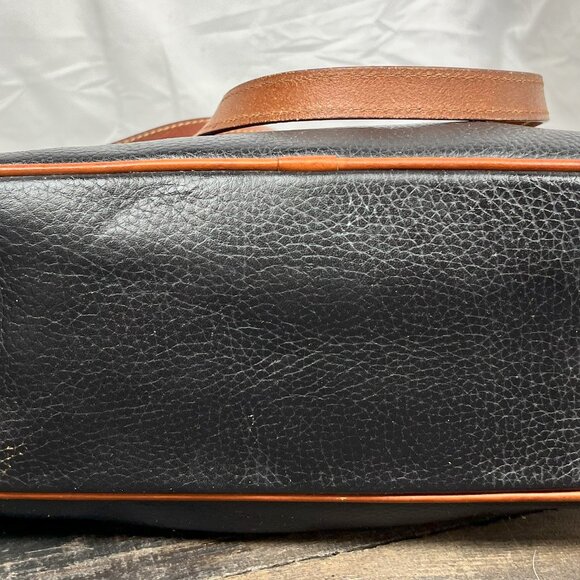 Dooney & Bourke Charleston Shopper Pebble Grain Leather Tote Black Pink Interior - Picture 6 of 8